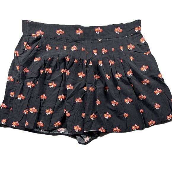 Maeve Anthropologie Shorts Floral Flowy Pull On Elastic Waist Black XL G282 - Picture 1 of 10
